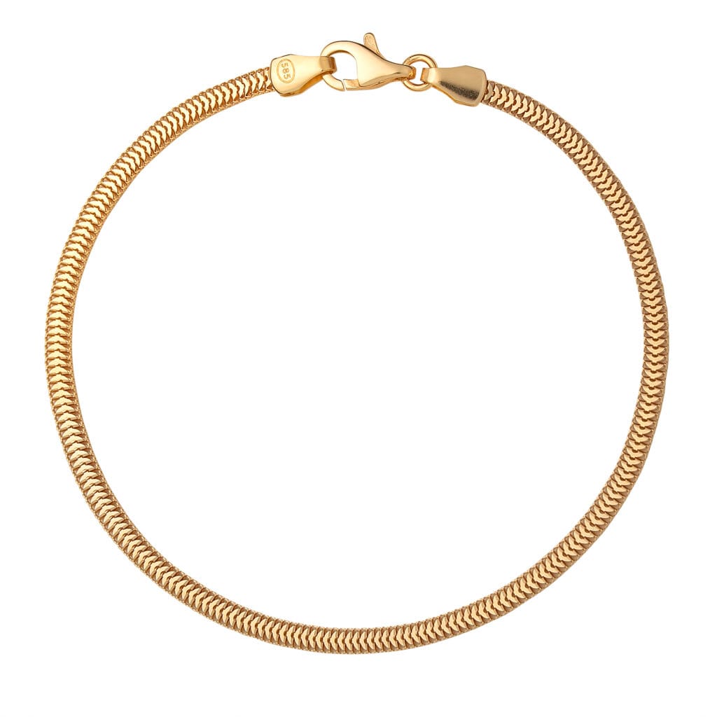 0051212 Βραχιόλι Αλυσίδα Χρυσό Snake κ14.