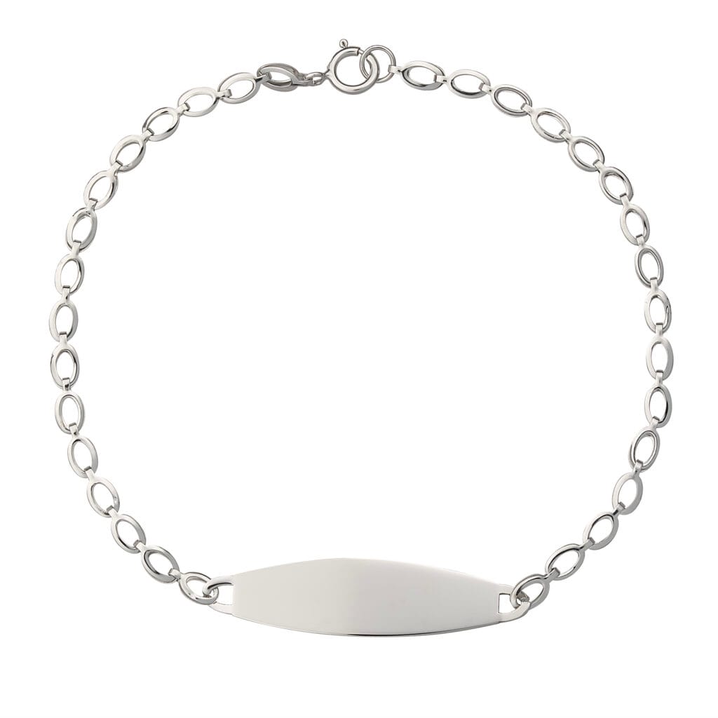 0051294 Βραχιόλι Ταυτότητα Unisex Λευκόχρυσος 9K