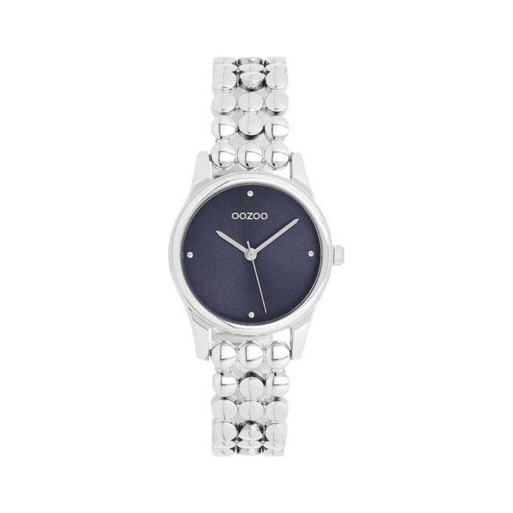 OOZOO Timepieces Γυναικείο Ρολόι 28mm Μπαταρίας με Ασημί Μεταλλικό Μπρασελέ C11630.