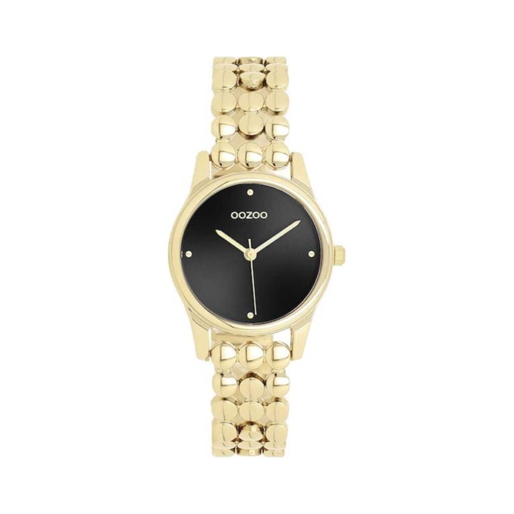 Oozoo Timepieces Γυναικείο Ρολόι 28mm Μπαταρίας με Χρυσό Μεταλλικό Μπρασελέ C11634
