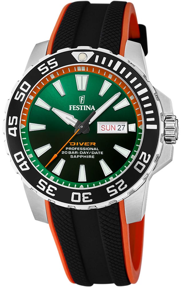 Festina Montre The Originals Green Watch Divers F206622